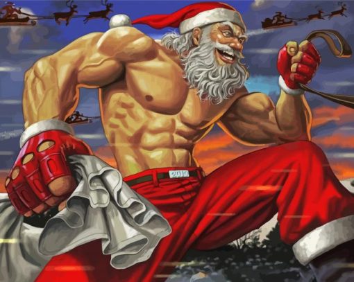 Strong Santa paint by numbers