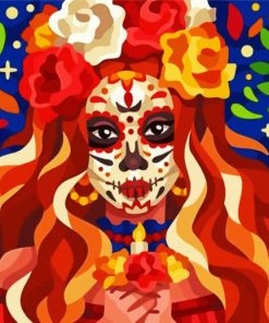 Sugar Skull Lady paint by number