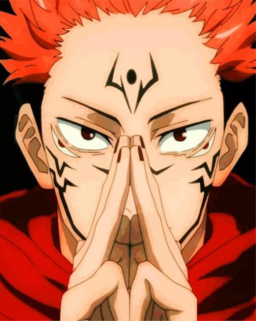 Sukuna Jujutsu Kaisen paint by number