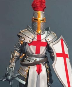 Templar knight Warrior paint by number