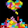 Tetris Art Heart paint by numbers