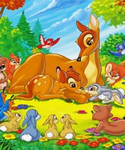 The Disney Animated Movie Bambi paint by number