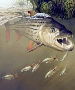 Tigerfish Underwater Art paint by number