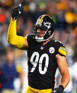 Tj Watt Pittsburgh Steelers paint by number