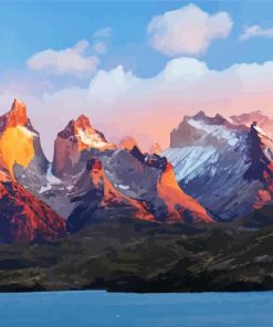 Torres Del Paine National Park Andes paint by numbers