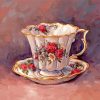 Vintage Teacup paint by numbers