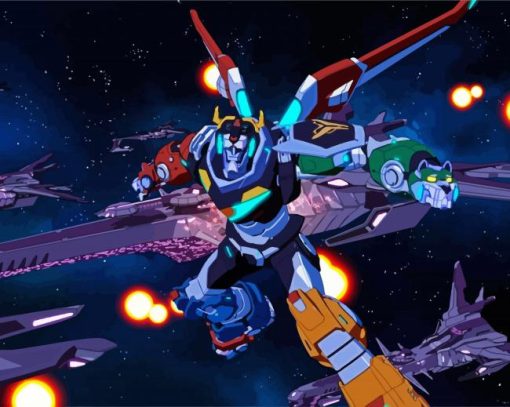 Voltron Space Robot paint by number