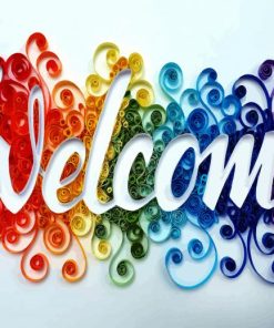 Welcome Colorful Quote paint by number