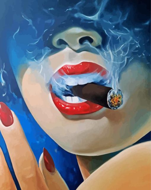 Woman Smoking paint by numbers