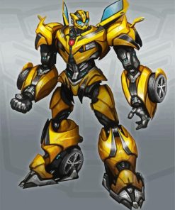 Yellow Megatron paint by number