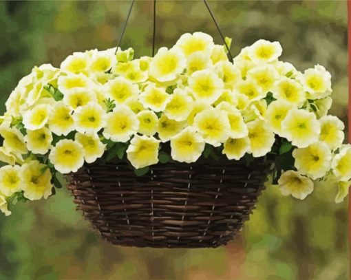 Yellow Petunia paint by number