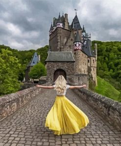 Young Lady In Eltz Castle paint by number