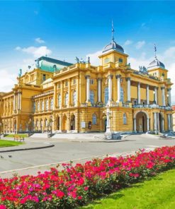 Zagreb National Theatre Croatia paint by number