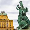 Zagreb Statue paint by numbers