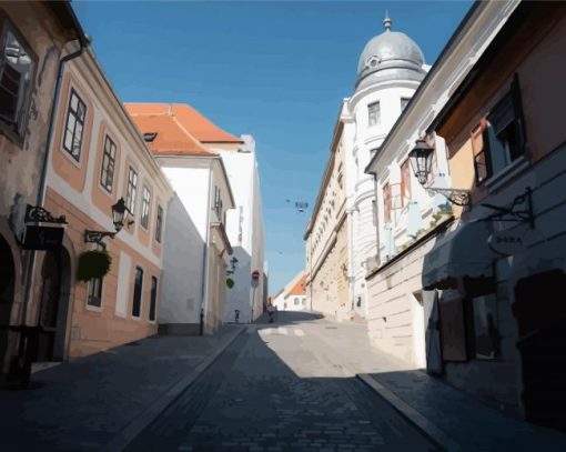 Zagreb Streets paint by numbers