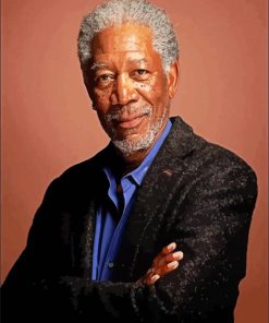 Actor Morgan Freeman paint by number