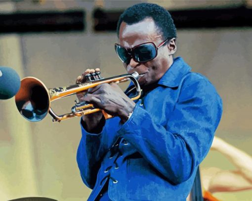 American Trumpeter Miles Davis paint by number