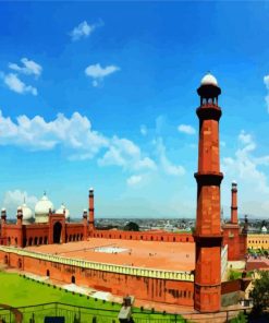 Badshahi Mosque Lahore paint by numbers