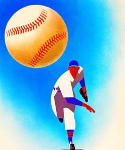 Baseball Pitcher paint by number