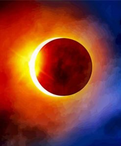 Beautiful Solar Eclipse paint by number