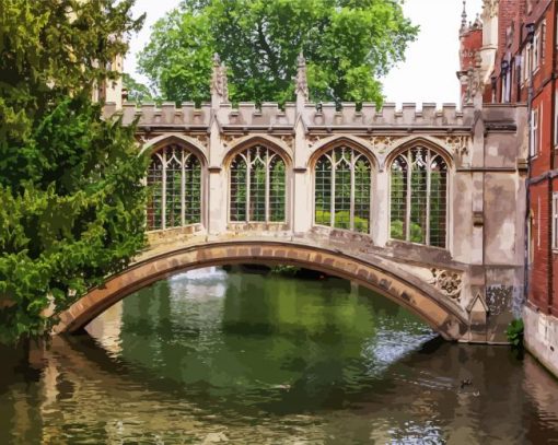 Cambridgeshire Bridge Of Sighs paint by number