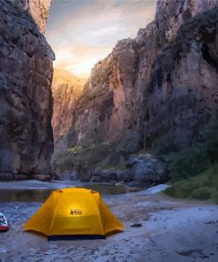 Camping In Big Bend National Park Texas paint by number