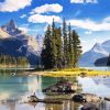 Canada Maligne Lake Landscape paint by number