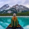 Canoeing In Maligne Lake paint by number