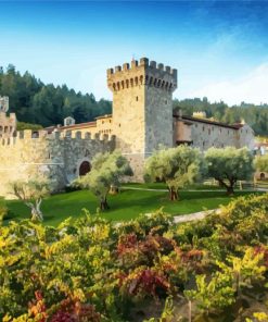 Castello Di Amorosa Napa paint by number