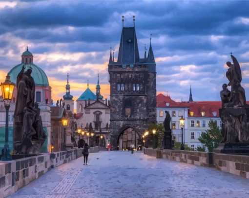 Charles Bridge Praha Paint by number