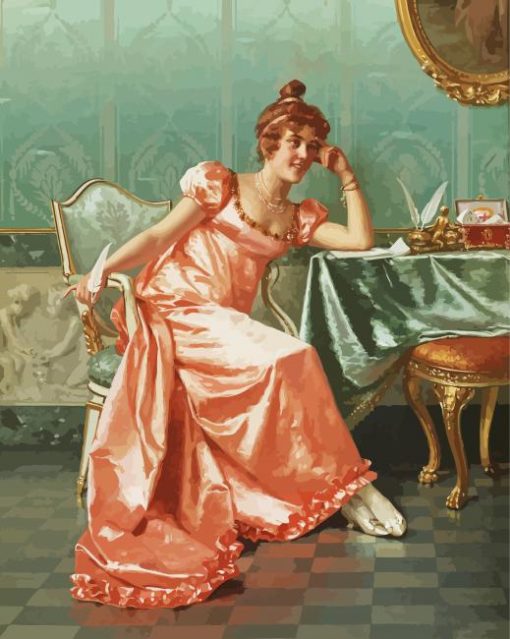 Composing A Letter Vittorio Reggianini Paint by number