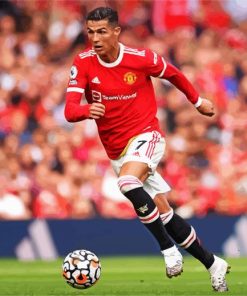 Cristiano Ronaldo Man United paint by number