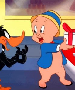 Daffy Duck And Porky Pig paint by number