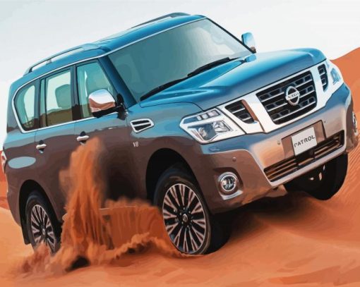 Desert Nissan Patrol paint by number