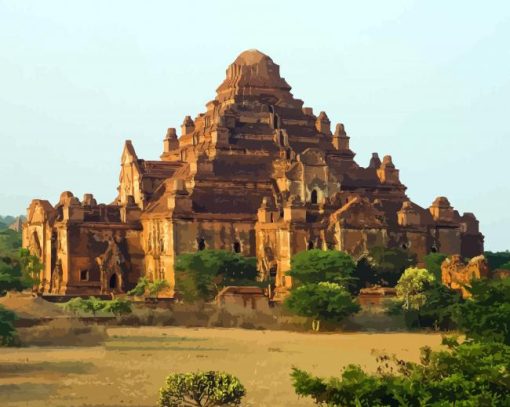 Dhammayangyi Temple Bagan Myanmar paint by number