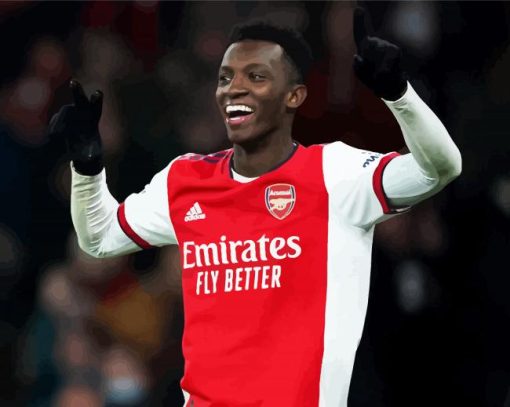 Eddie Nketiah Arsenal paint by number