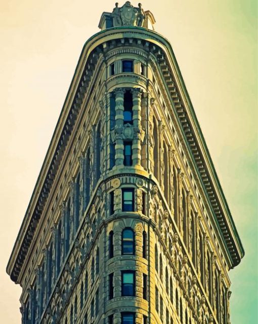 Flatiron Building New York paint by number