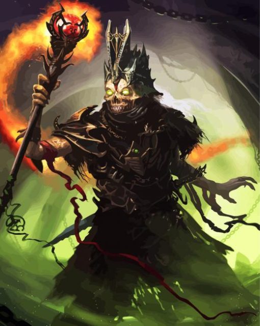 Fantasy Lich Art paint by numbers