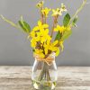 Forsythia Glass Vase paint by number