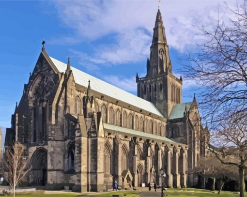 Glasgow Cathedral paint by number