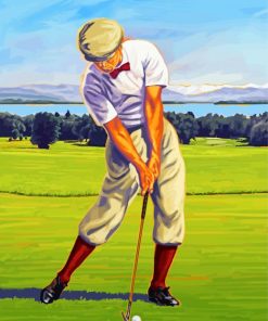 Golf Player paint by number