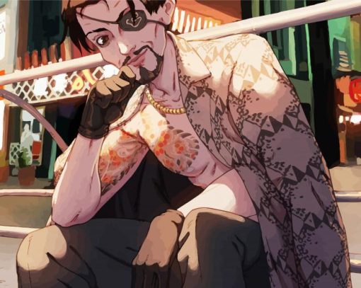 Goro Majima Yakuza Video Game paint by number