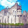 Gravensteen Ghent Illustration paint by number