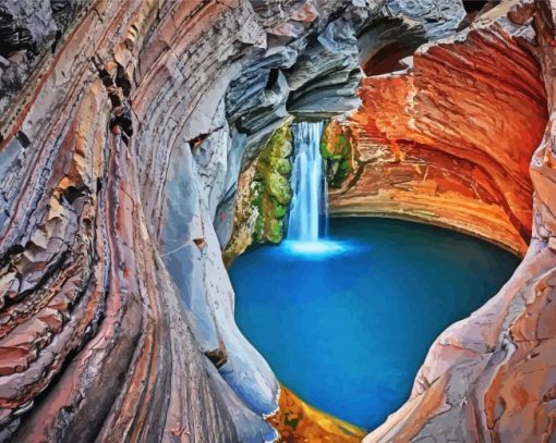 Hamersley Gorge Karijini Australia paint by number