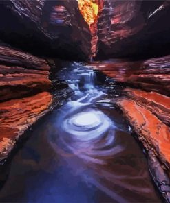 Hancock Gorge Pilbara Australia paint by number