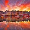 Honfleur Reflection paint by number