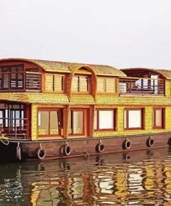 Houseboat Reflection paint by number