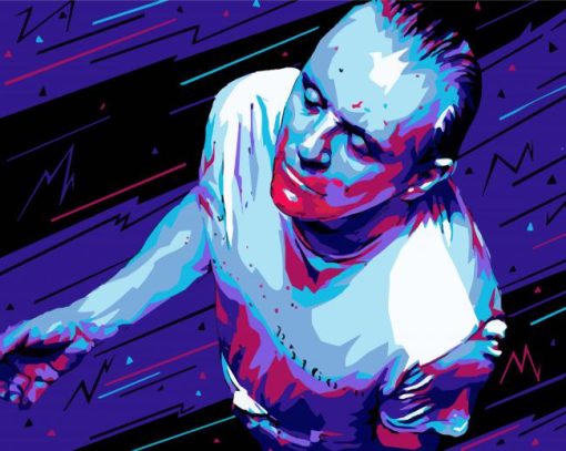 Illustration Hannibal Lecter paint by numbers