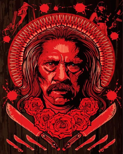 Illustration Machete Kills paint by number