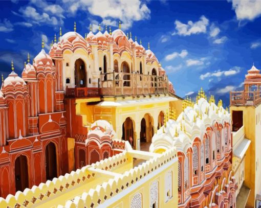 India Jaipur Hawa Mahal paint by numbers